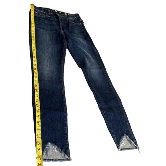 7 For All Mankind Ankle Gwenevere Jeans Women 23 x 32 Denim 5 Pocket High Waist - Picture 6 of 15